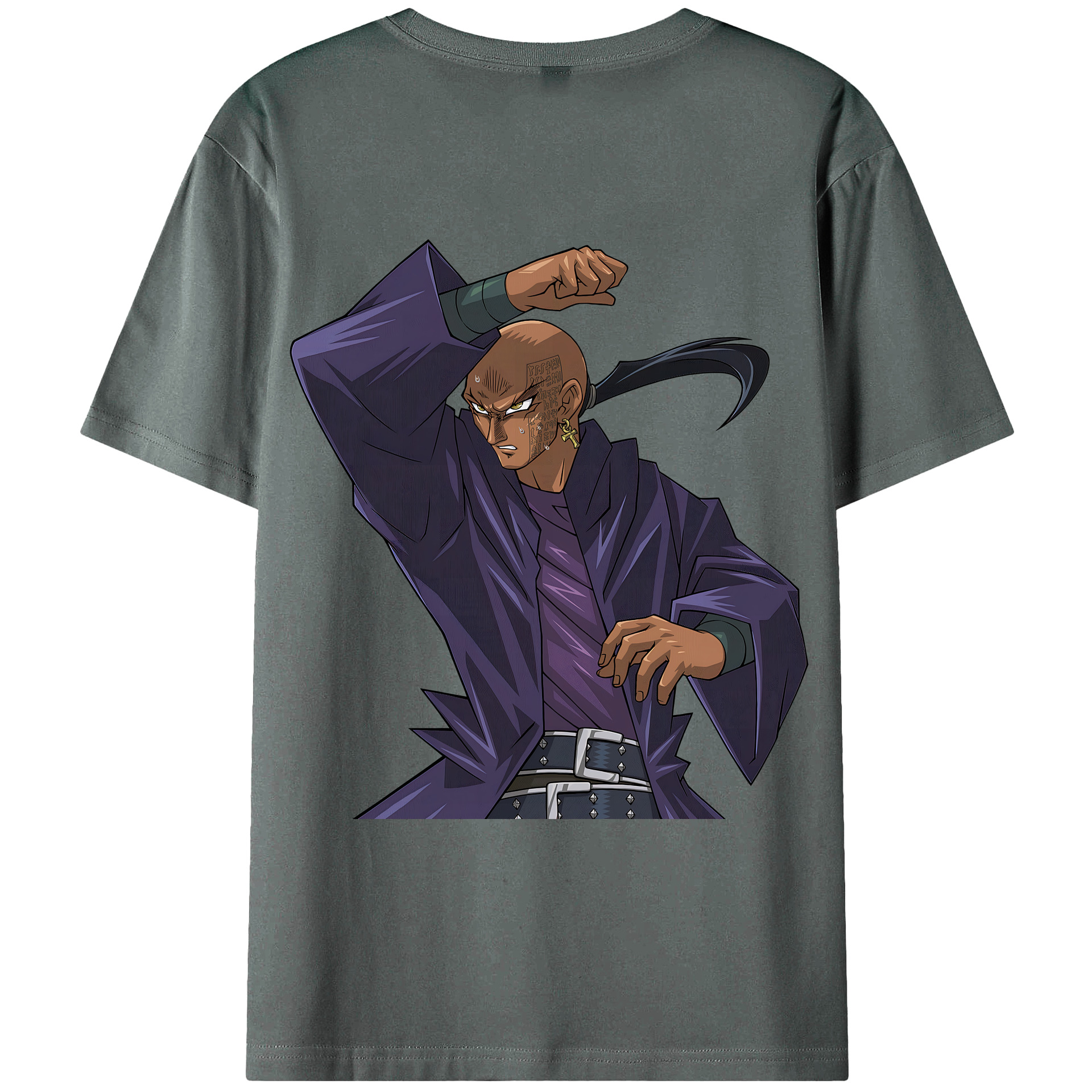（画像用） 遊☆戯☆王 Yu-Gi-Oh! 綿100％ メンズ半袖Tシャツ（バックプリント） 通気性